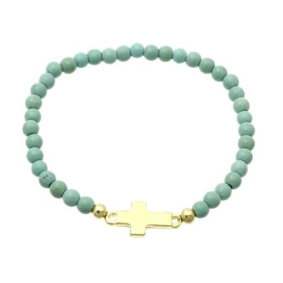 Cathleen - beaded cross bracelet