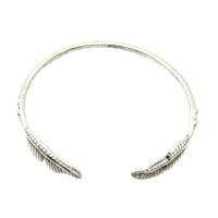 Farrah - Silver Feather Cuff - Thumbnail 1