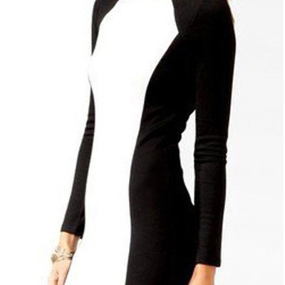 Black blends women fashion sexy slim dress one size sy-21288-47-black