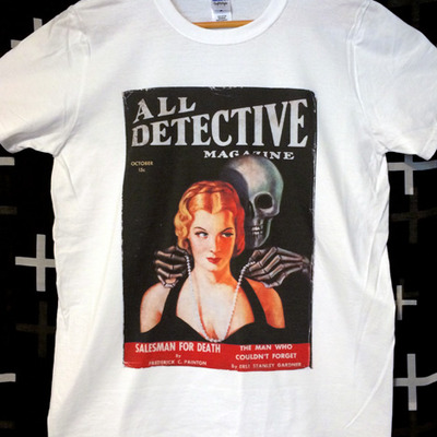 Vintage detective horror magazine unisex t-shirt.
