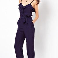 Blue Blends Women Fashion Jumpsuit M/L SY-6265-77-Blue - Thumbnail 1