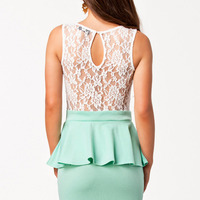 Green Blends Women Fashion Slim Sexy Dress M/L SY-21270-42-Green - Thumbnail 4