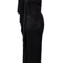 Black Polyester Women Fashion One Shoulder Sexy Slim Dress One Size SY-6325-50-Black-2