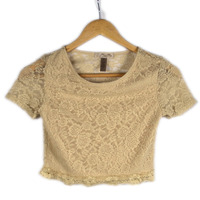 Crop Lace Top - Thumbnail 1