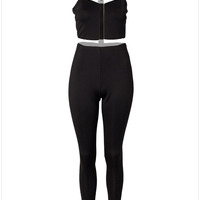 Black Blends Women Fashion Sexy Slim Jumpsuit M/L/XL SY-6289-50-Black - Thumbnail 2