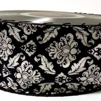  Black and White Damask Hand Crafted Record Purse  - Thumbnail 2