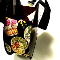 Sugar Skull Hand Crafted Record Purse  - Thumbnail 1