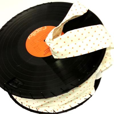  orange cream dream hand crafted record purse