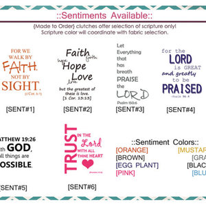 Zippered Pouch/Coin Purse Accented with Scripture/Pleat Design