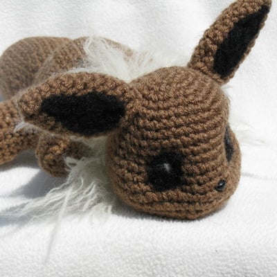 Sleepy eevee - needle felted details