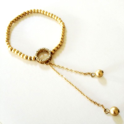 Cindy- Matte Beaded Circle Bracelet
