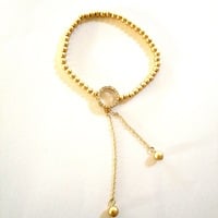 Cindy- Matte Beaded Circle Bracelet - Thumbnail 1