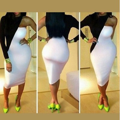 One shoulder bandage bodycon