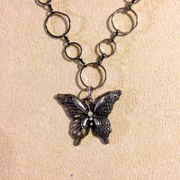 Butterfly Pendant with a little sparkle - Thumbnail 1