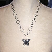Butterfly Pendant with a little sparkle - Thumbnail 2