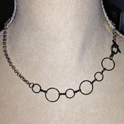 Black/silver chain