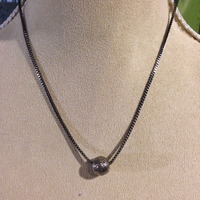 Silver Ball on Chain - Thumbnail 1