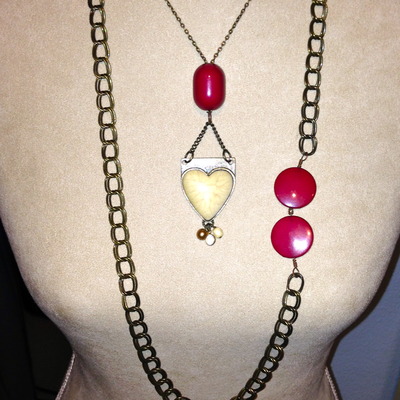 Heart and bead chain (2)