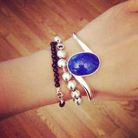 Royal Blue Stone Bangle - Thumbnail 1