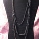 Blackened 3 Layer Mixed Necklace - Thumbnail 1