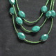 Forrest Acrylic Triple Strand Necklace - Thumbnail 1