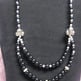Black Double Glass Pearl Necklace - Thumbnail 1