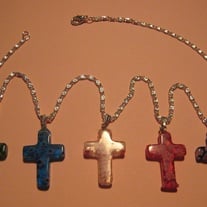 Millefiori Cross Necklaces