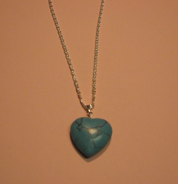 Turquoise Look Heart Necklace