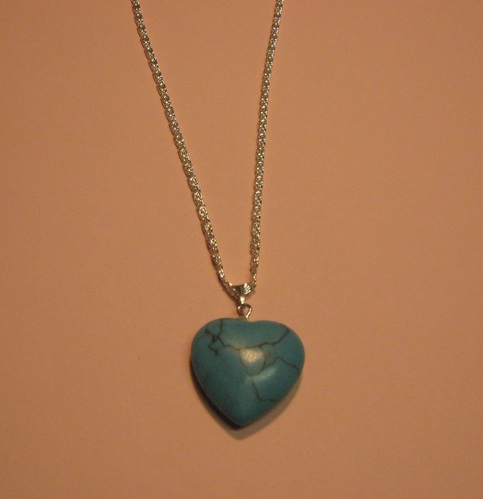Turquoise Look Heart Necklace