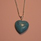 Turquoise Look Heart Necklace - Thumbnail 1