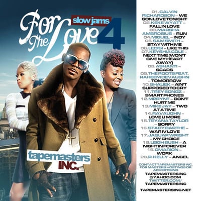 Tapemasters inc - 'for the love #4' (slow jams) rap r&b mixtape (mix cd)