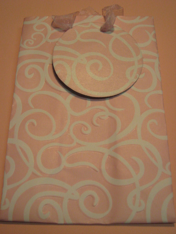 Pink Swirl Gift Bag With Tag