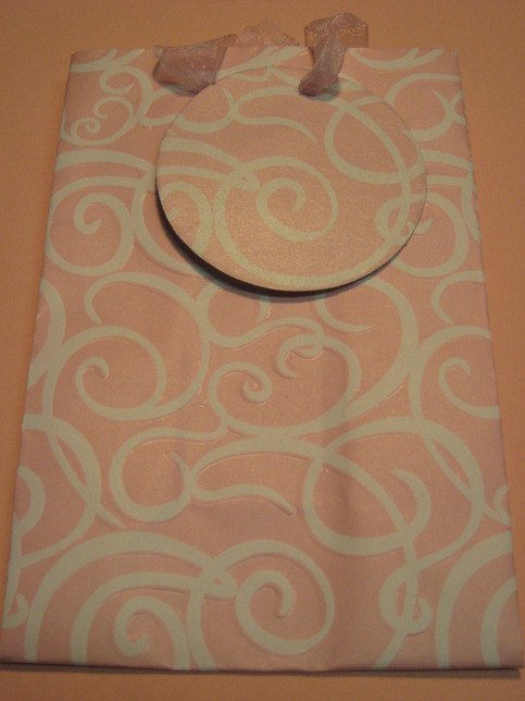 Pink Swirl Gift Bag With Tag