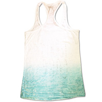 I DONT CARE - TEAL RACERBACK TANK - Thumbnail 1