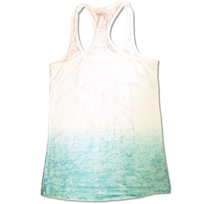 I dont care - teal racerback tank