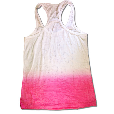 I dont care - pink racerback tank
