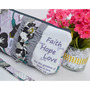 Large Zippered Wristlet/Clutch Accented with Ruffles and Scripture - Thumbnail 1
