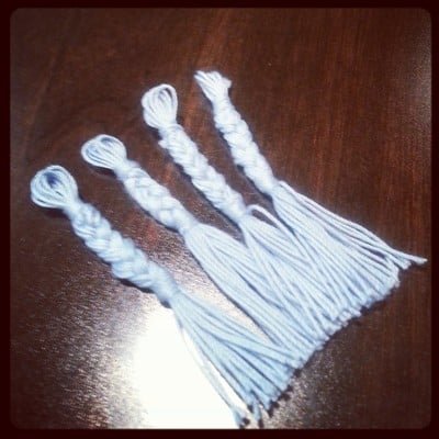 Small Braided Fringes (2.5 inches long)