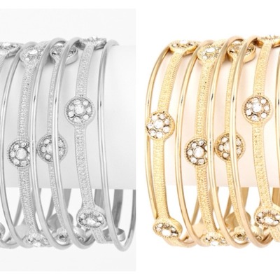 Carey crystal bangle set