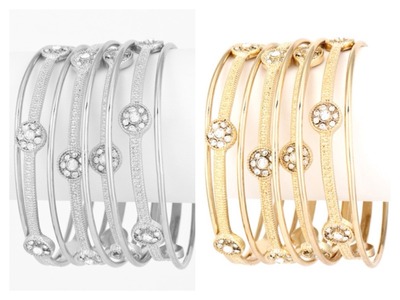 Carey Crystal Bangle Set