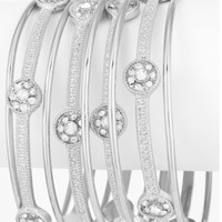 Carey Crystal Bangle Set - Thumbnail 4