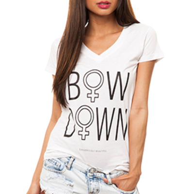 Bow down v-neck