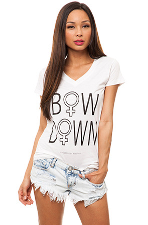 Bow down v-neck