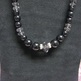Black Glass & Crystal Necklace Set  - Thumbnail 1