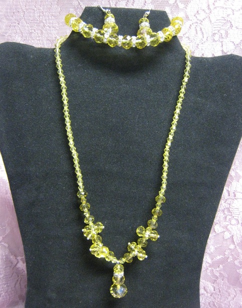 Yellow Swarovski Jewelry Set
