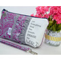 Large Zippered Wristlet/Clutch Accented with Ruffles and Scripture - Thumbnail 1