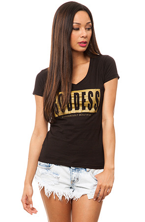 Goddess tee in black