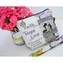 Small Zippered Wristlet/Clutch Accented with Ruffles and Scripture - Thumbnail 1