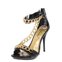 Black Chained Open Toe - Thumbnail 1