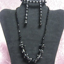 Jet Swarovski Jewelry Set